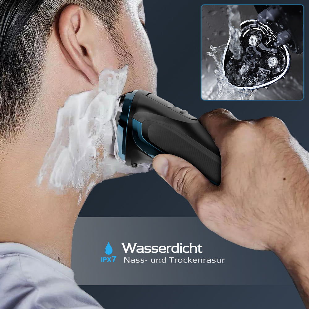 Amurhey FK373 Herrenrasierer Pro: Elektrischer Nass- und Trockenrasierer inkl. GRATIS Reiseetui