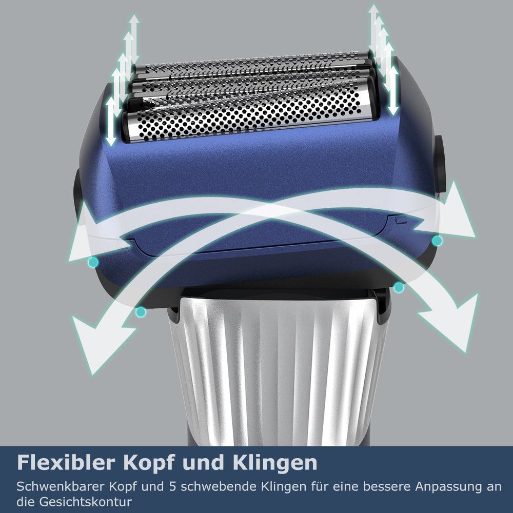 Amurhey FK705 Elektrischer Folienrasierer 5 Klingen Pro