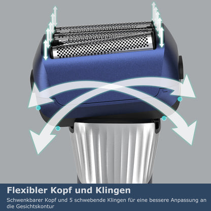 Amurhey FK705 Elektrischer Folienrasierer 5 Klingen Pro