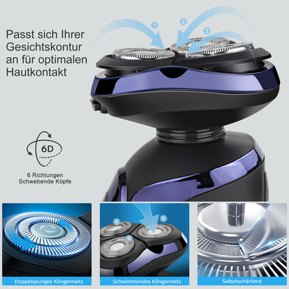 FK8600 Multifunktionales Elektrorasierer-Set Metallic Blau