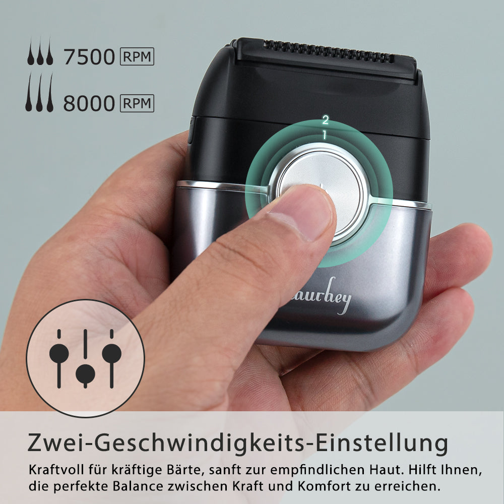 Amurhey FK706 Mini Rasierer Herren Elektrisch mit Reiseetui