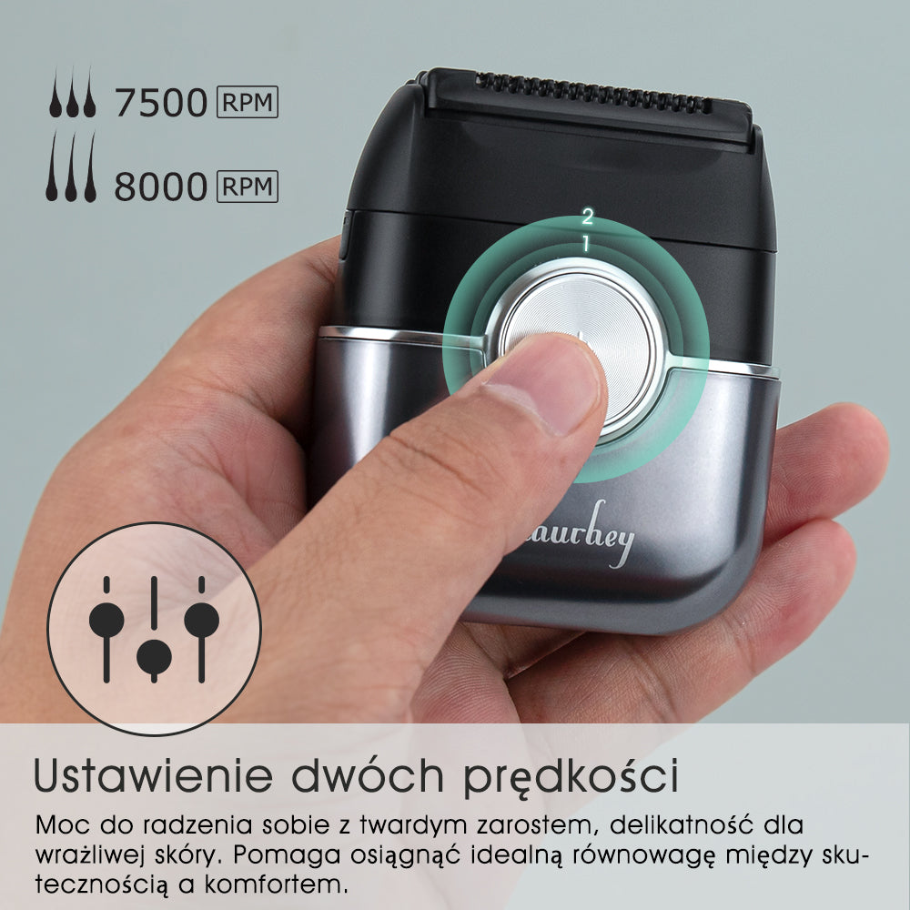 Amurhey FK706 Mini golarka elektryczna dla mężczyzn z etui podróżnym