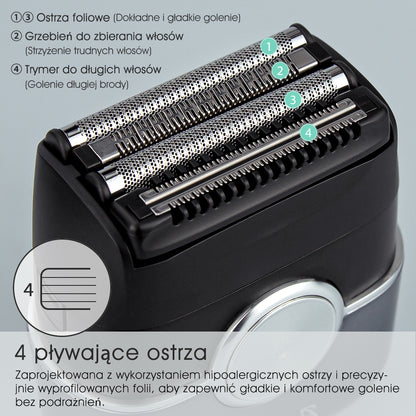 Amurhey FK706 Mini golarka elektryczna dla mężczyzn z etui podróżnym