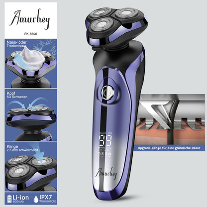 FK8600 Multifunktionales Elektrorasierer-Set Metallic Blau