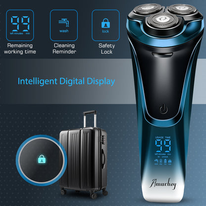 Amurhey FK375S Men's Razor Pro: Electric wet and dry shaver including FREE storage case & 3 replacement blades