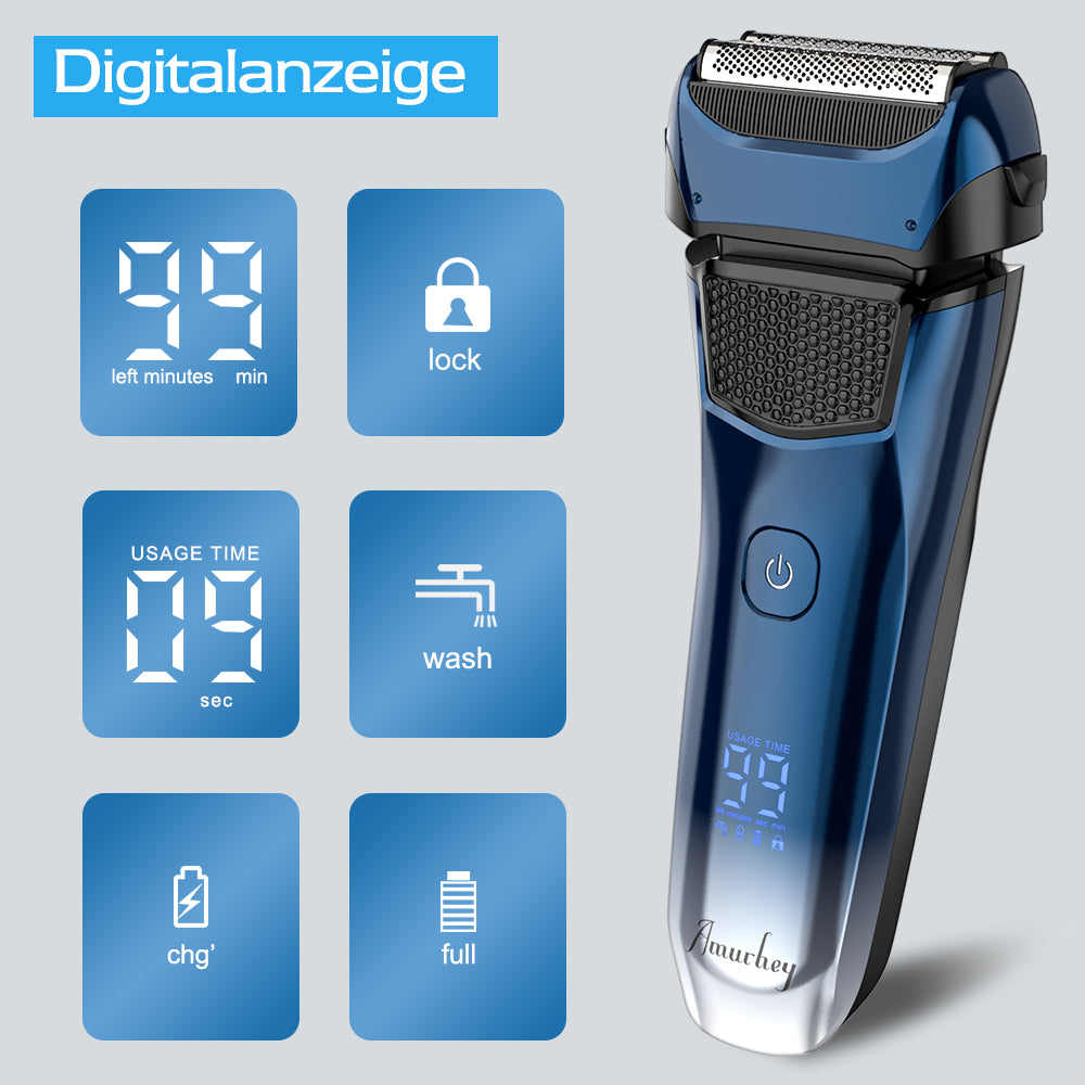 FK609 Folienrasierer für Männer, Farbverlauf blau