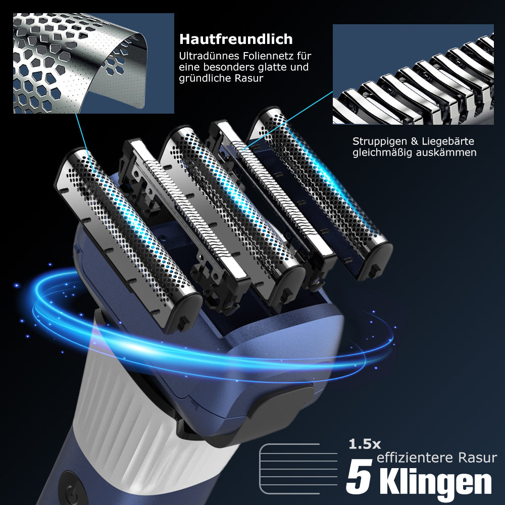 Amurhey FK705 Elektrischer Folienrasierer 5 Klingen Pro