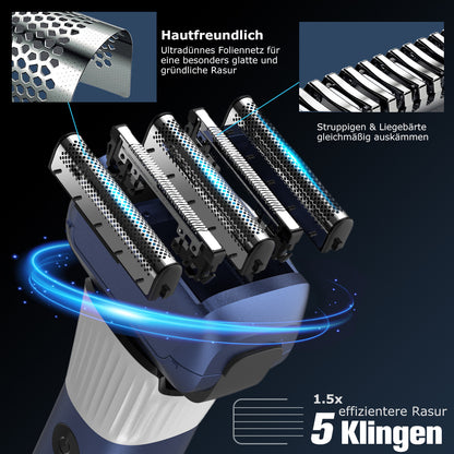 Amurhey FK705 Elektrischer Folienrasierer 5 Klingen Pro