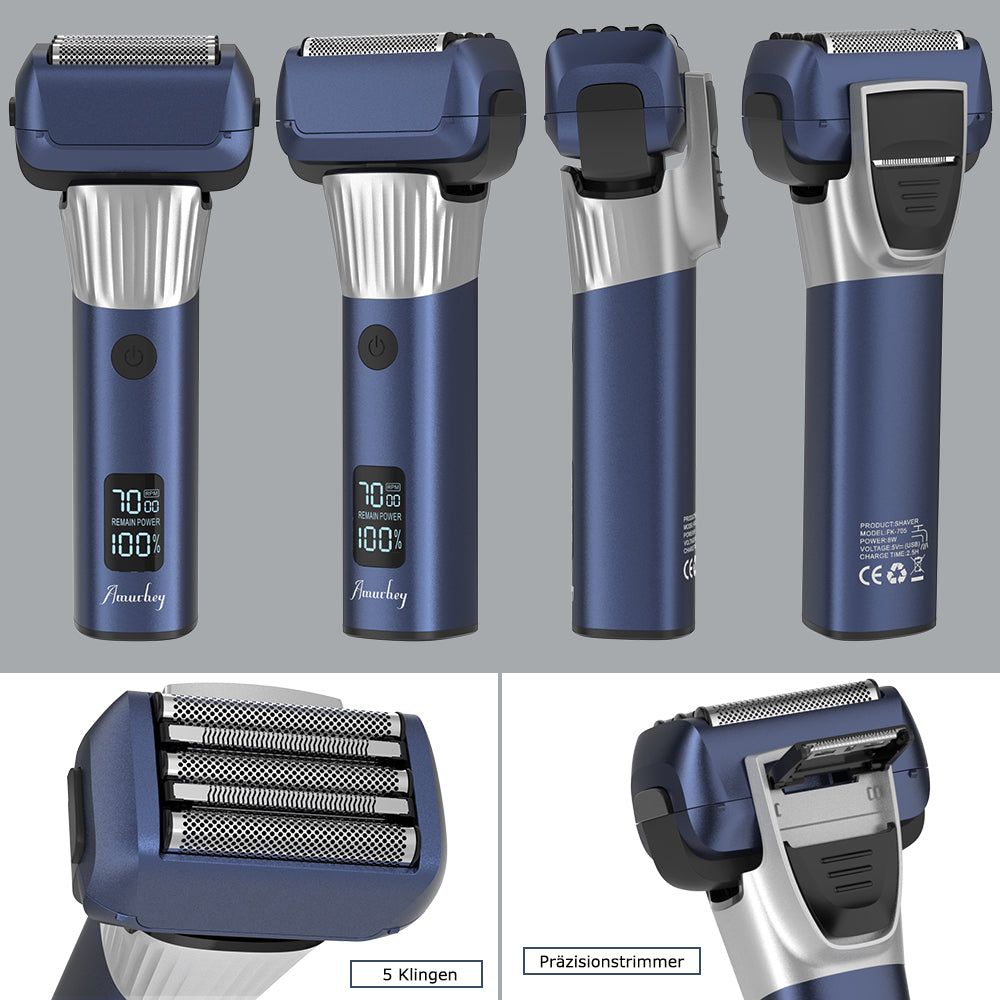 Amurhey FK705 Elektrischer Folienrasierer 5 Klingen Pro