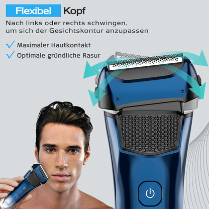 FK609 Folienrasierer für Männer, Farbverlauf blau