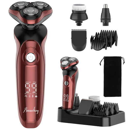 FK8600 Multifunktionales Elektrorasierer-Set Bordeauxrot