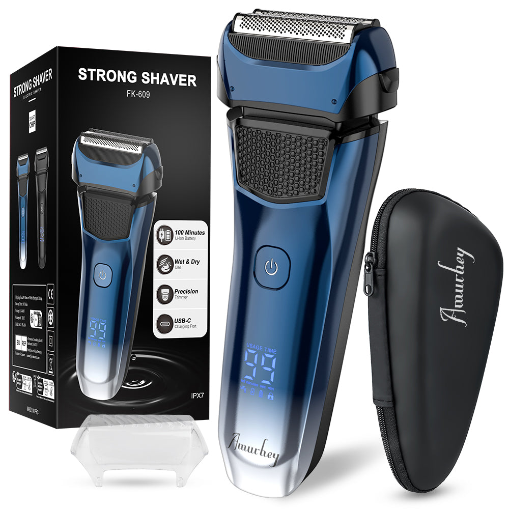 FK609 Folienrasierer für Männer, Farbverlauf blau