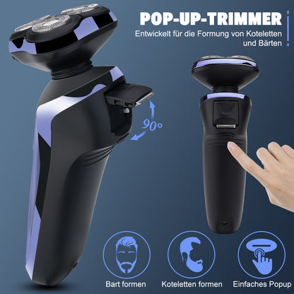 FK8600 Multifunktionales Elektrorasierer-Set Metallic Blau