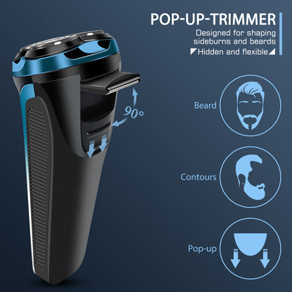 Amurhey FK375S Men's Razor Pro: Electric wet and dry shaver including FREE storage case & 3 replacement blades