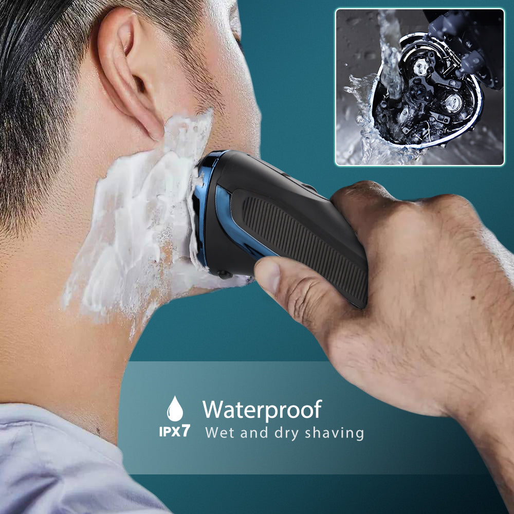 Amurhey FK375S Men's Razor Pro: Electric wet and dry shaver including FREE storage case & 3 replacement blades