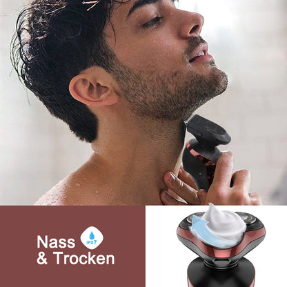 FK8600 Multifunktionales Elektrorasierer-Set Bordeauxrot